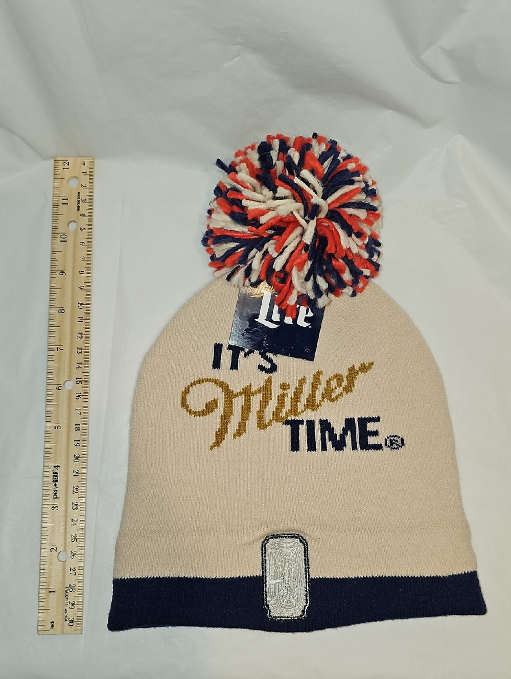 It's Miller Time Miller Lite Women’s Winter Beanie with Pom, One Size New - Picture 12 of 13